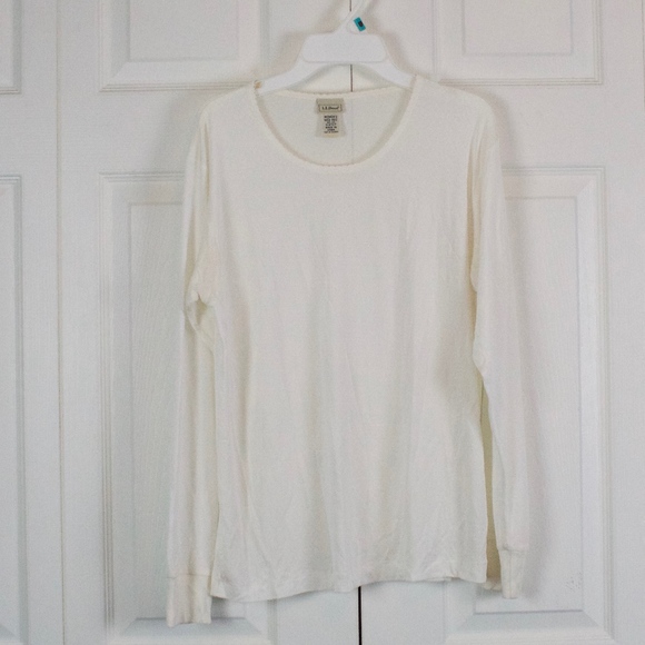 L.L. Bean Tops - LL Bean 100% Silk Under Shirt Long Sleeve Size M